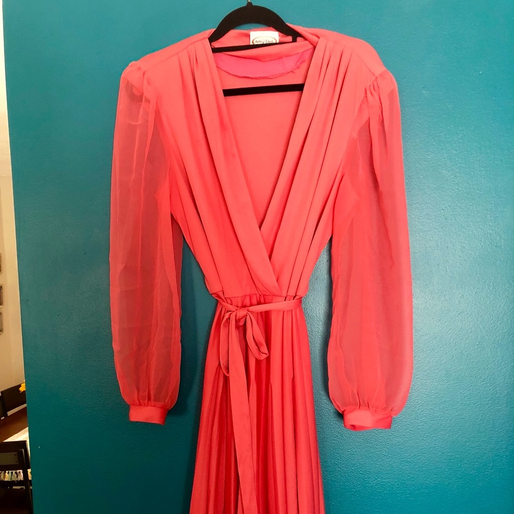 1970s/1980s Vintage Amy Deb Pink Stretch Dress